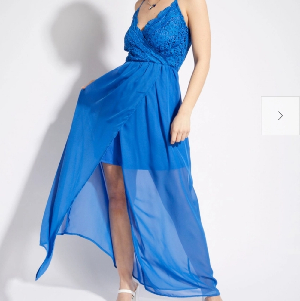 Vibrant blue maxi dress